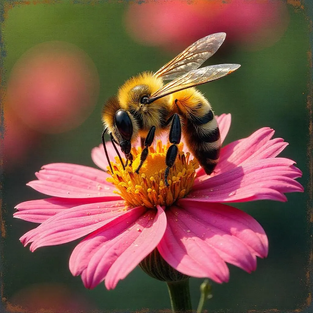 Bee in Oils: A Photographic Oil Painting