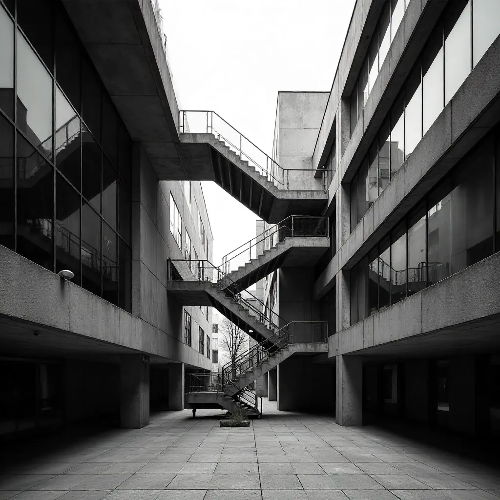 Monochrome Geometry of Modern Architecture