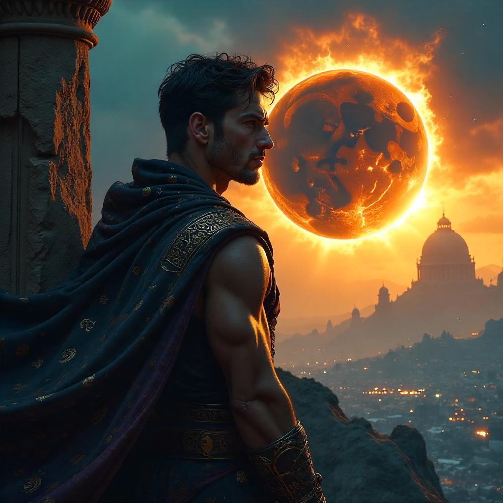 Eclipse Knight: Concept Art of a Handsome Man