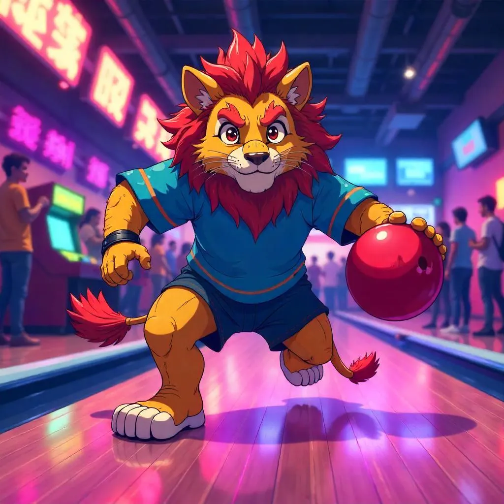 Manticore Neon Bowling Night Anime Style