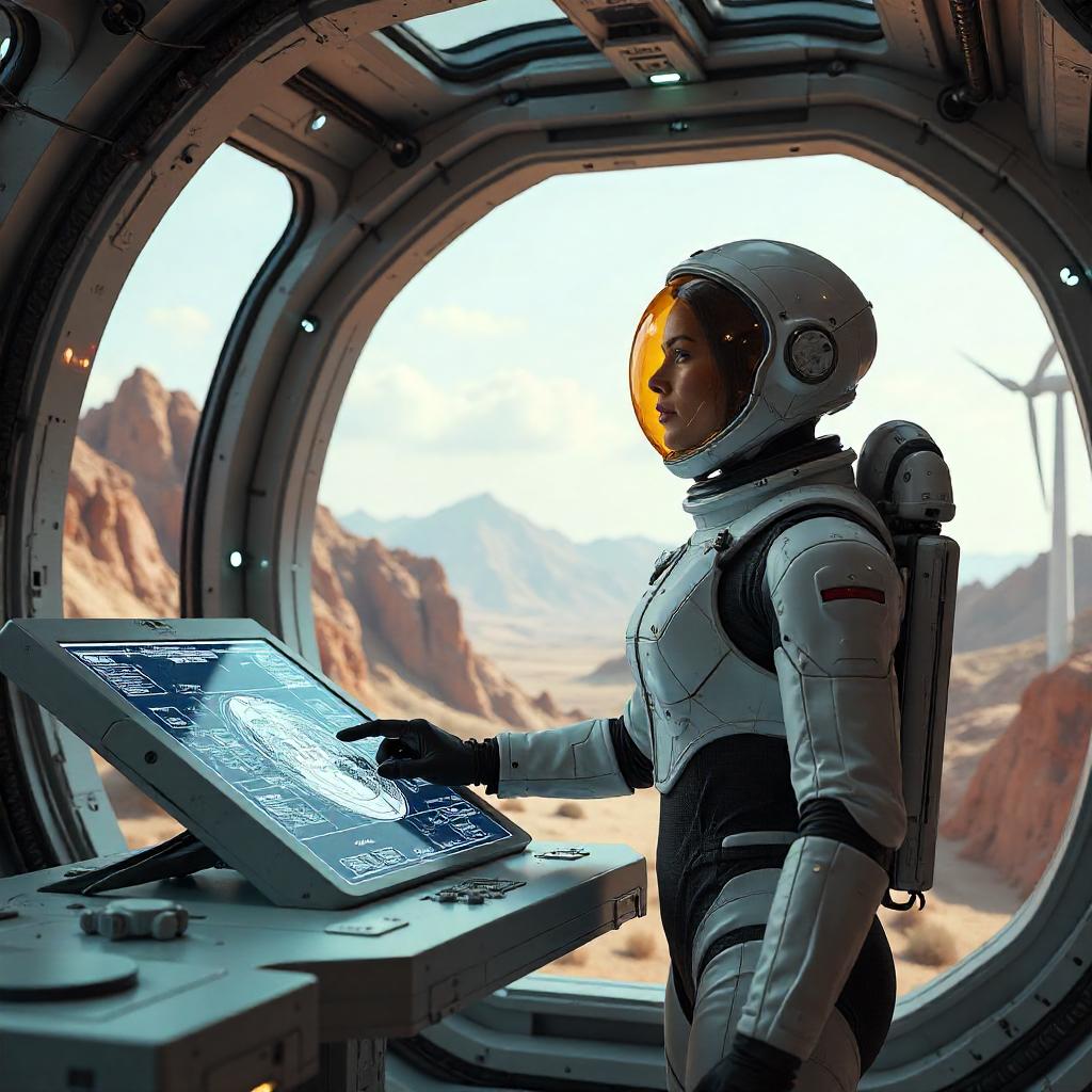 Terraforming Station Scientist 3D Render
