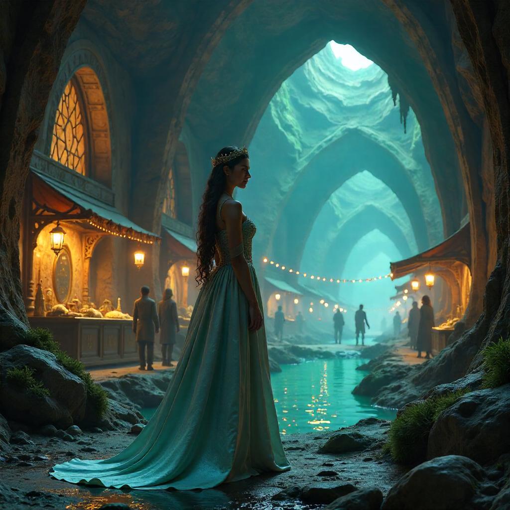 Underground City Princess: Hyper-Real 3D Render