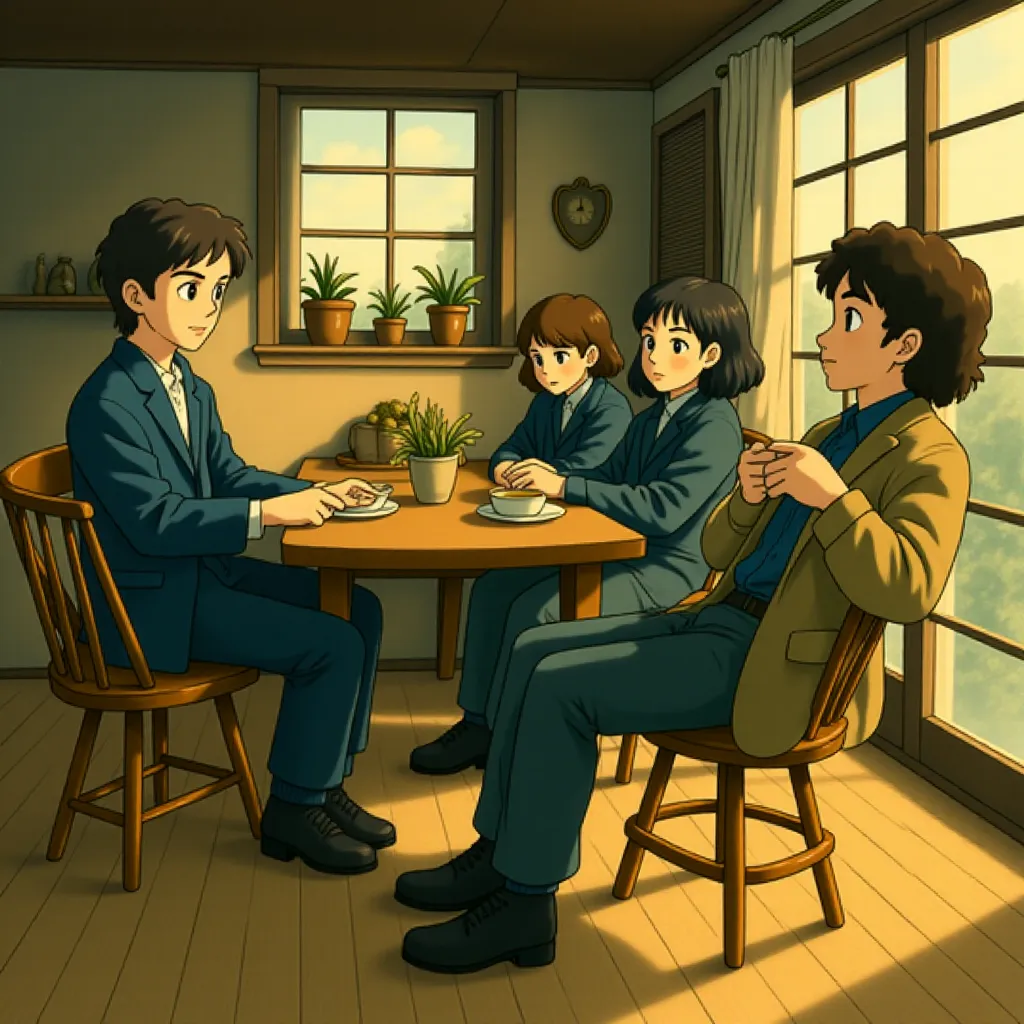 James Spader, David Strathairn, John Hawkes, and Tim Blake Nelson in Lincoln (2012) - Anime style
