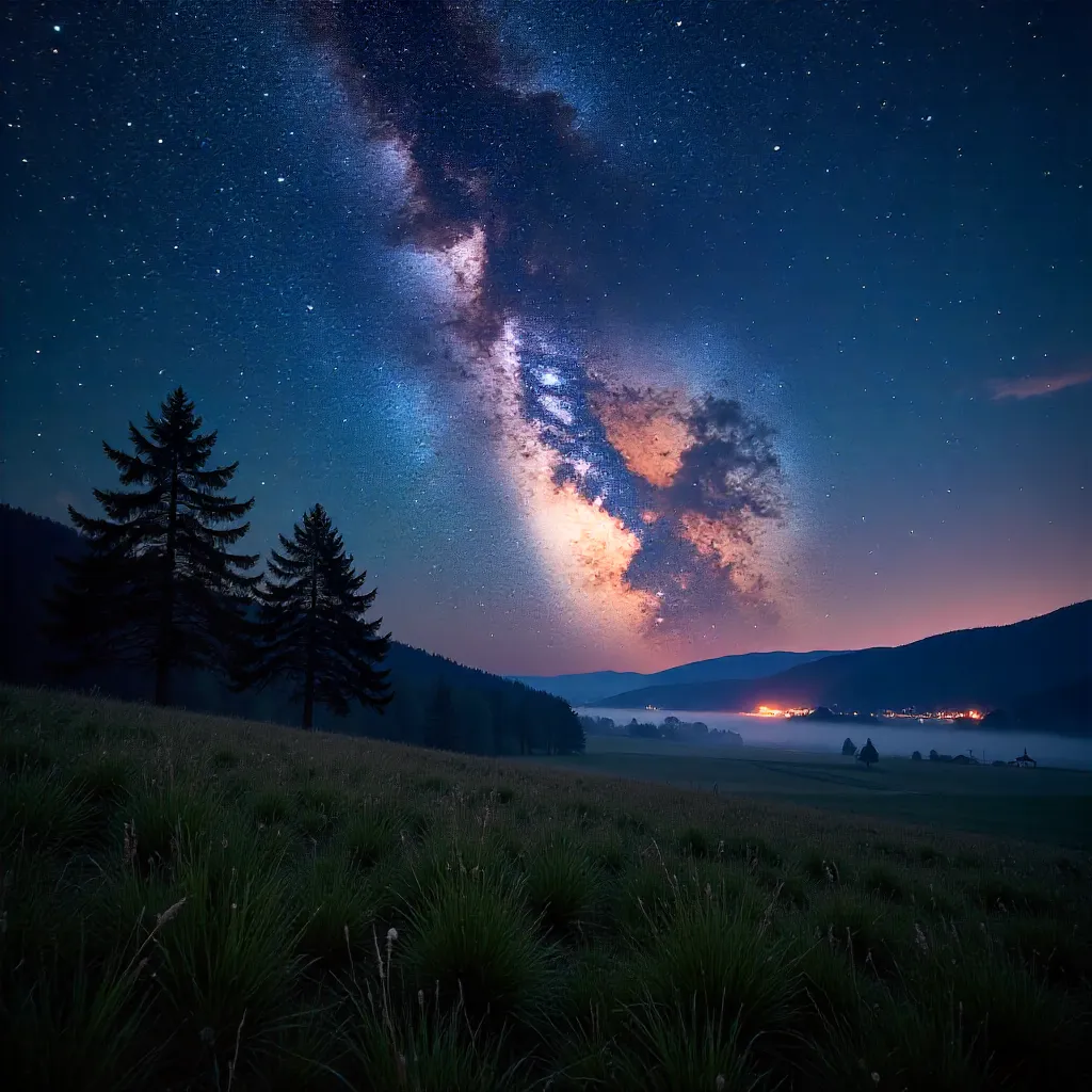 Milky Way Over Jonsdorf, Saxony