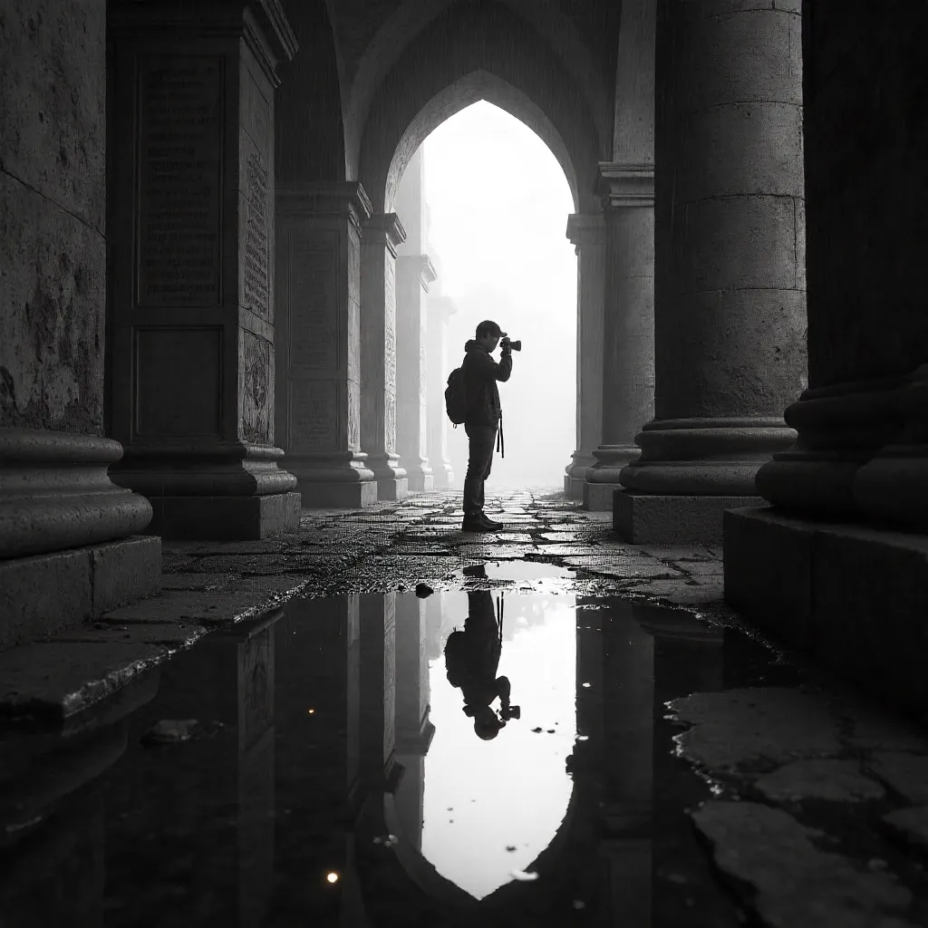 Whispers in Stone: A Black-and-White Photographer's Reflection