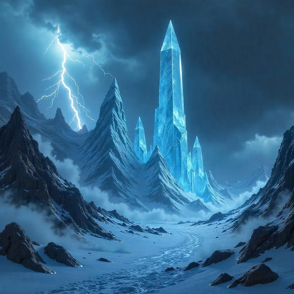 Ice Crystals in a Thunderstorm - Concept Art