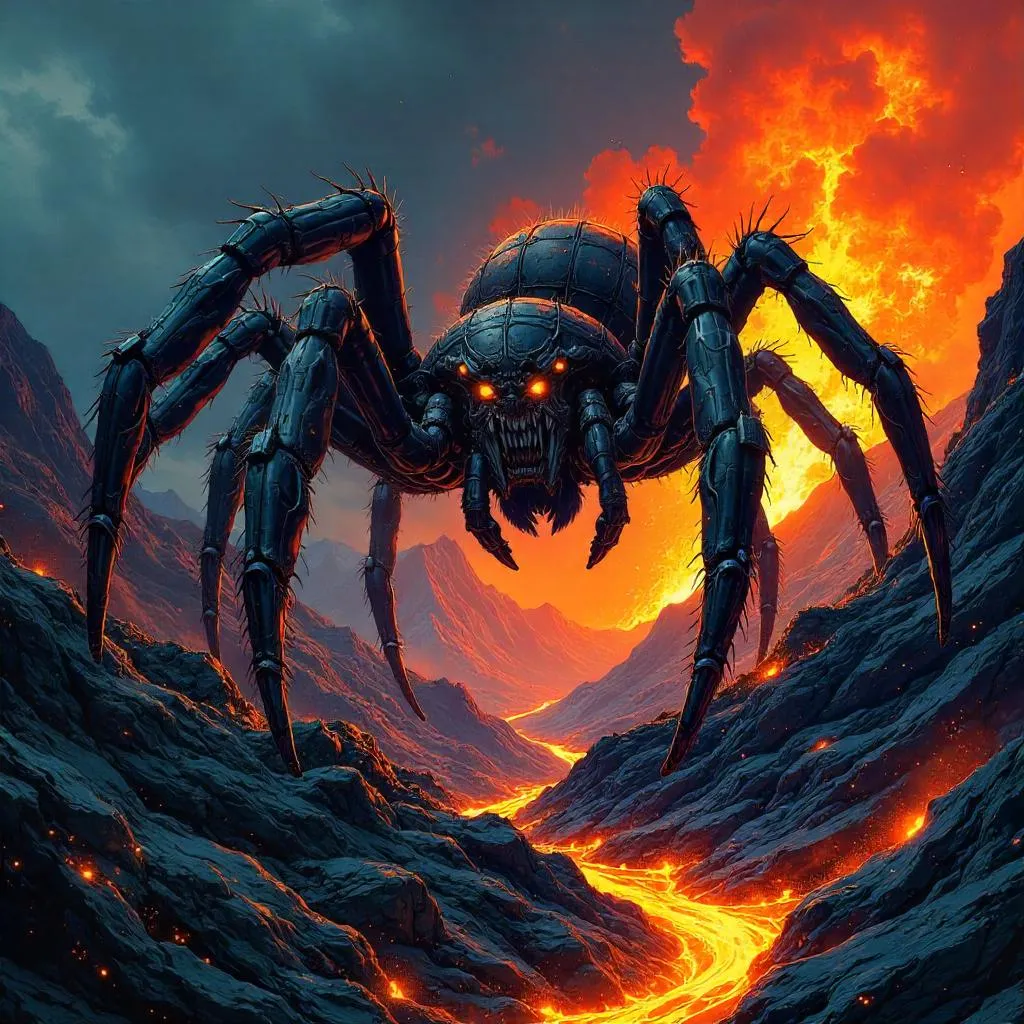 Volcanic Spider: Comic-Book Battle