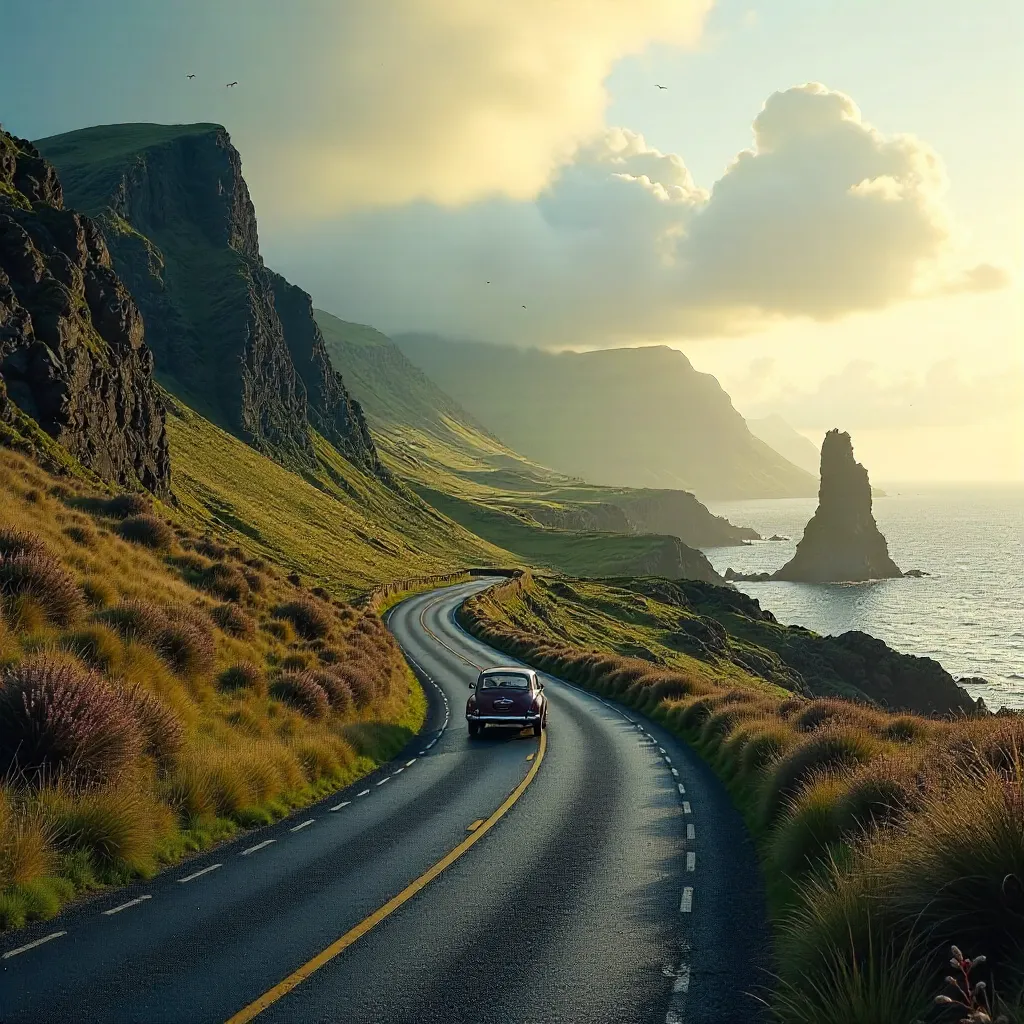 Winding Road to Old Man of Storr on Skye