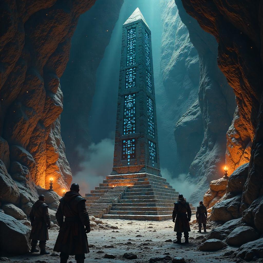 Obelisk in the Dwarven Mine - Concept Art