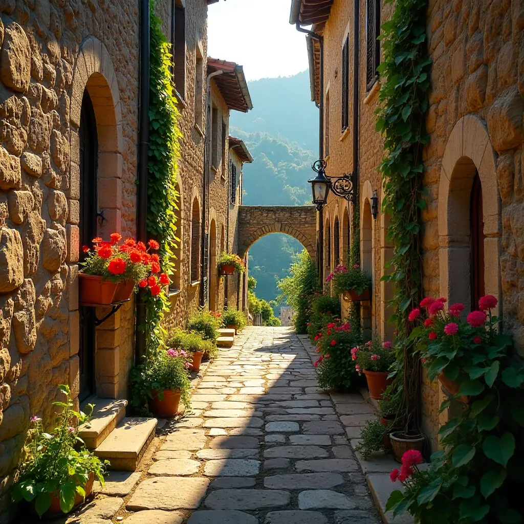 Civita di Bagnoregio: Blooming Alleyway
