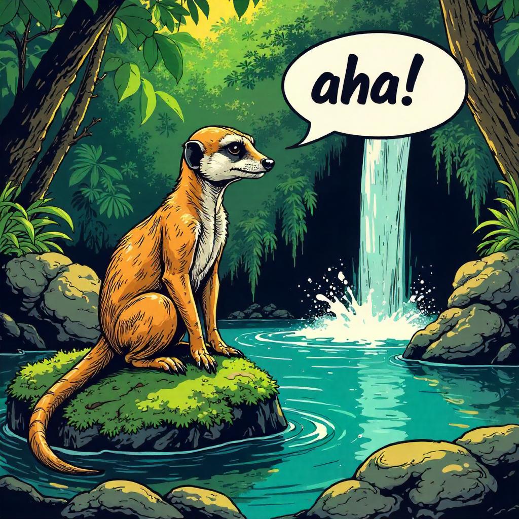 Meerkat in a Hidden Lagoon: Comic Adventure
