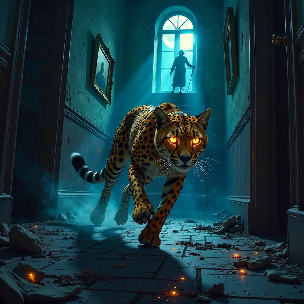 Cheetah in a Haunted House: A Digital Art Scene