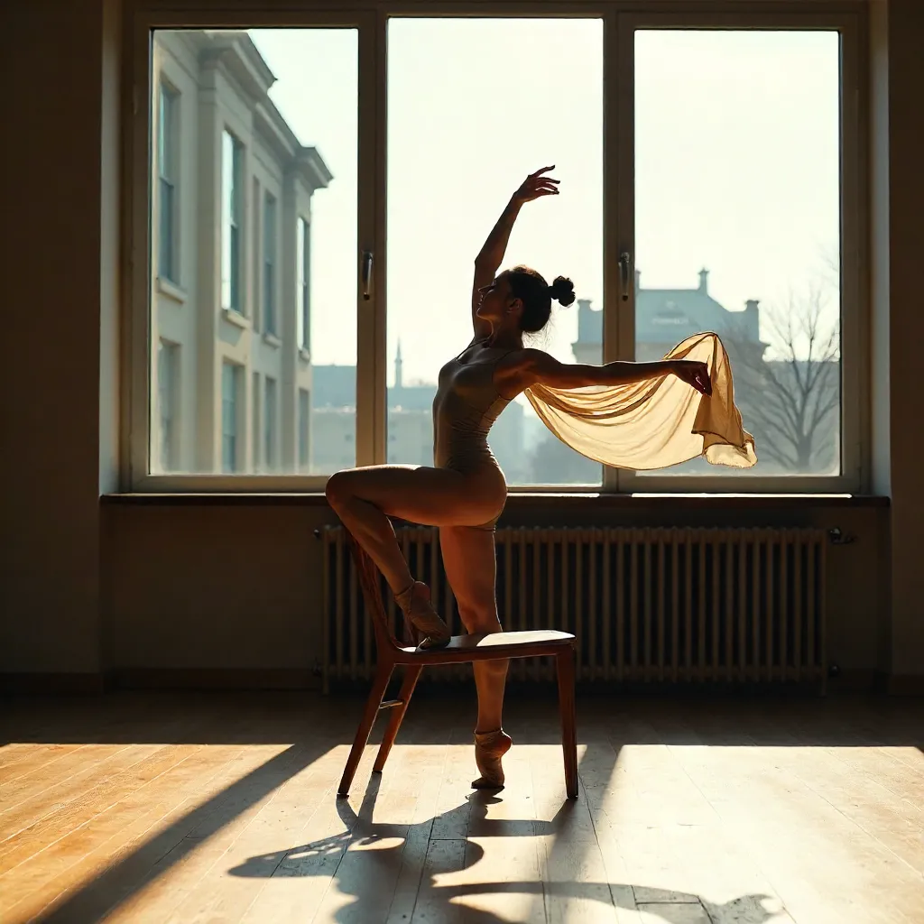 Berlin Light: A Contemporary Dancer on a Chair