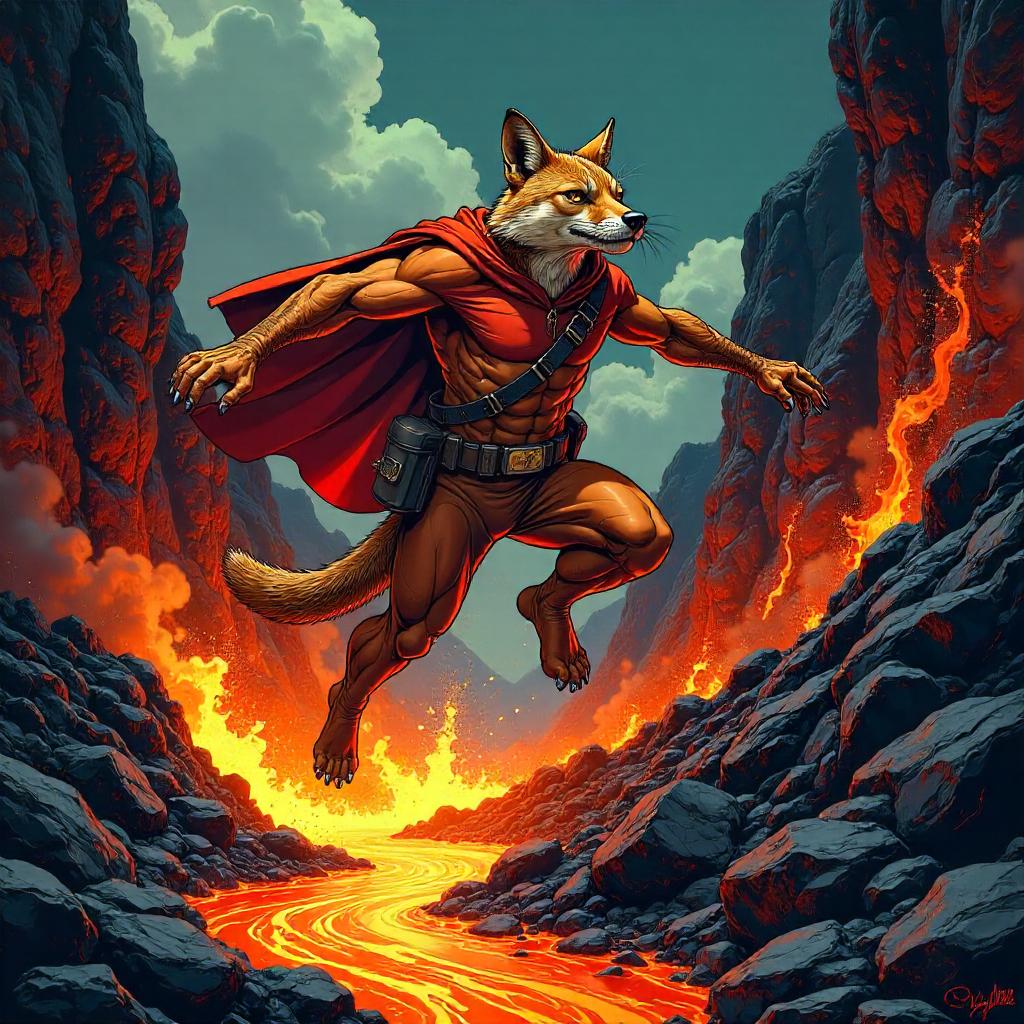 Mongoose in the Volcanic Crater – Comic Showdown