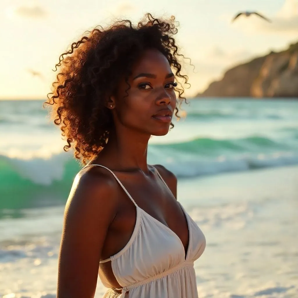 Golden Hour Portrait by the Ocean