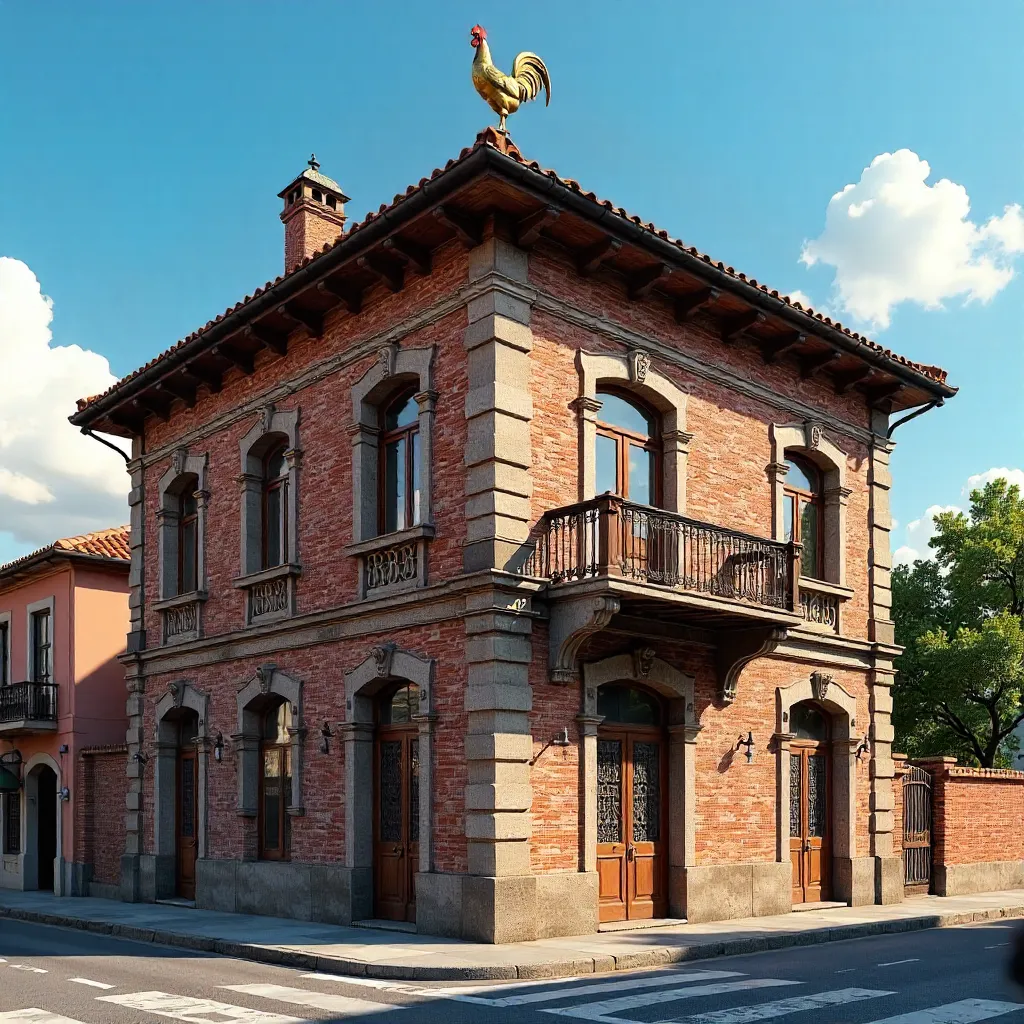 Charming Historic Roofscape with Decorative Weather Vane