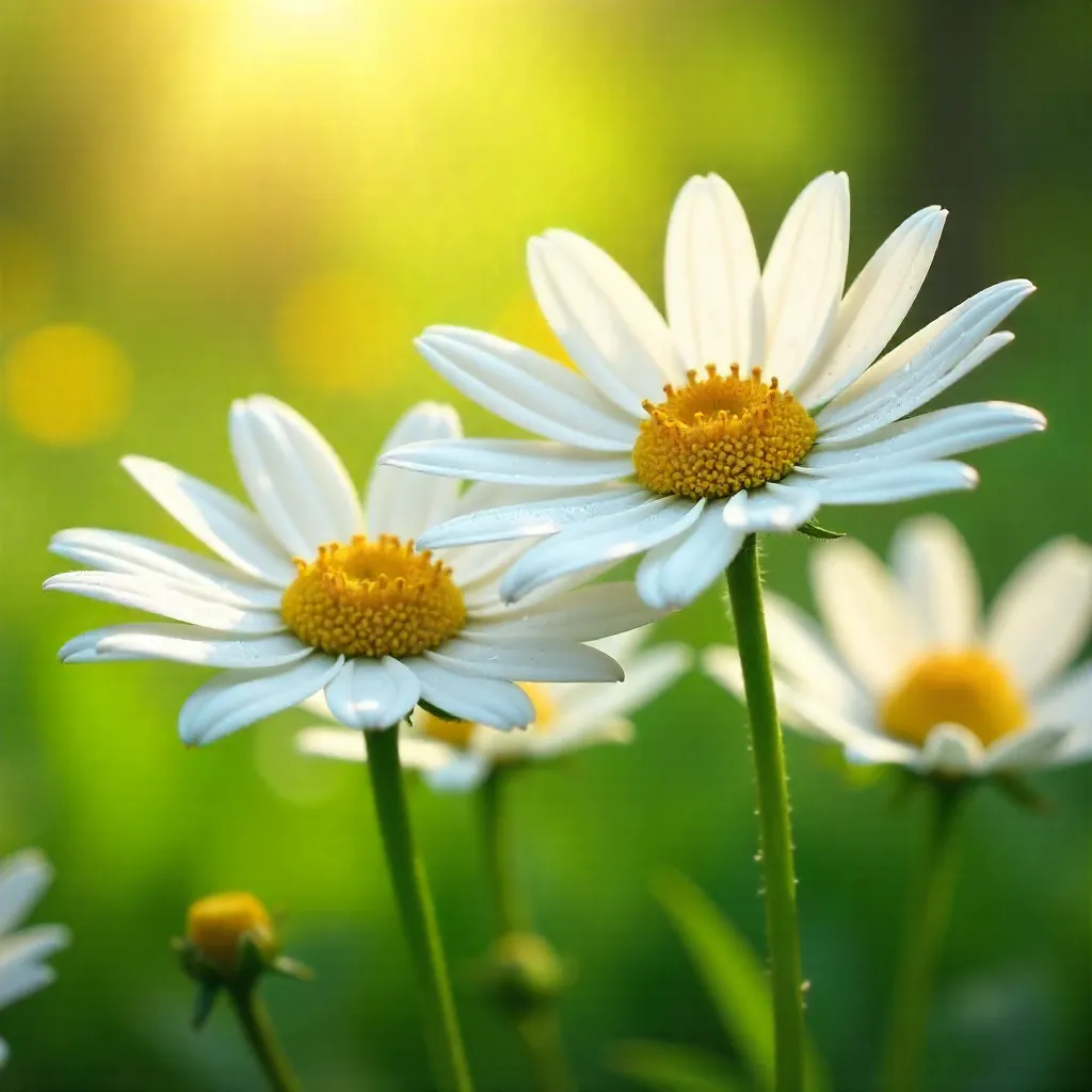 Close-Up Daisies: Vibrant Spring Essence