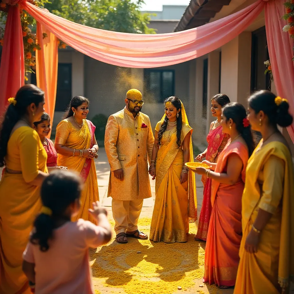 Sunlit Haldi: A Family Joyful Ceremony