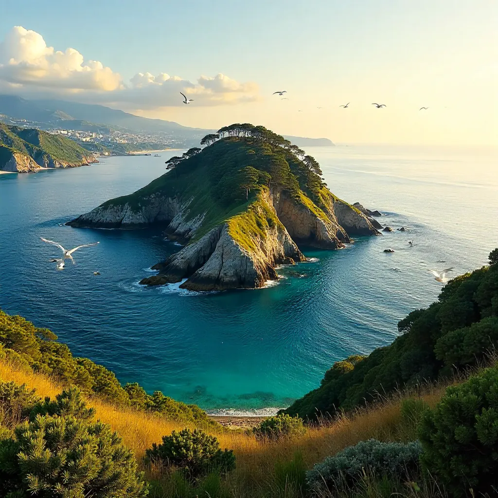 Majestic Santa Clara Island View Over San Sebastián