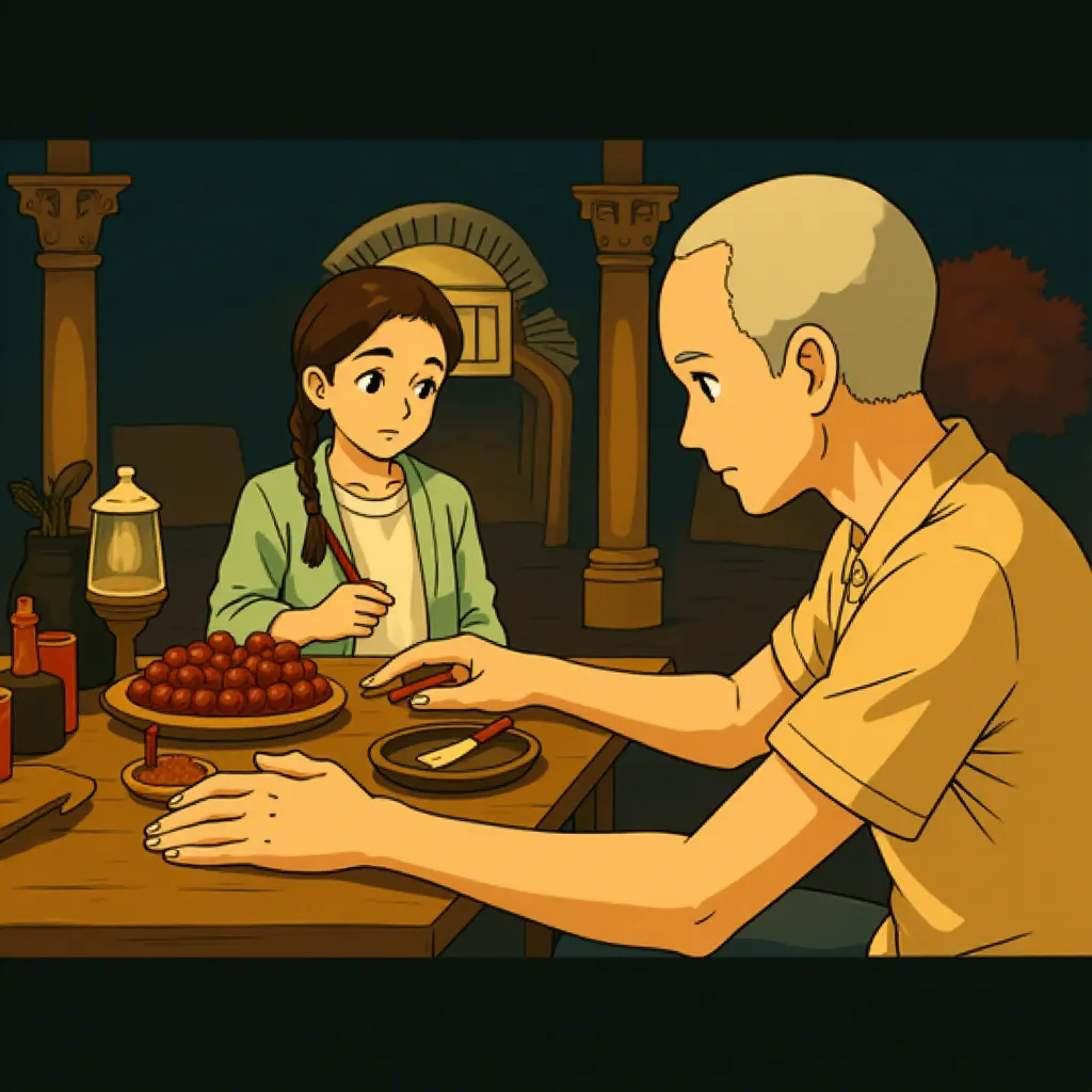 Doug Jones and Ivana Baquero in Pan's Labyrinth (2006) - Anime style