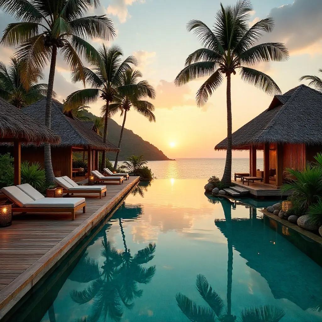 Luxurious Bamboo Poolside in West Nusa Tenggara