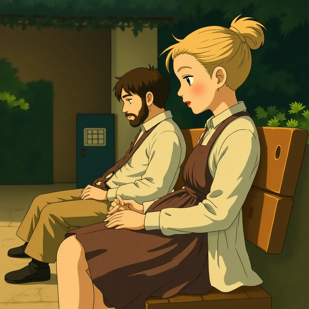 Sarah Gadon and Jake Gyllenhaal in Enemy (2013) - Anime style