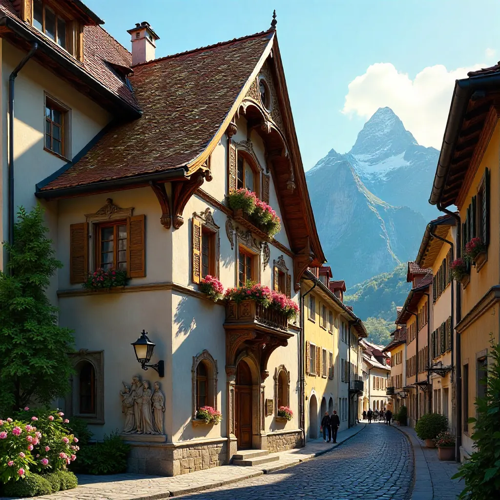 Golden Roof of Innsbruck: Ornate Facade in Bloom