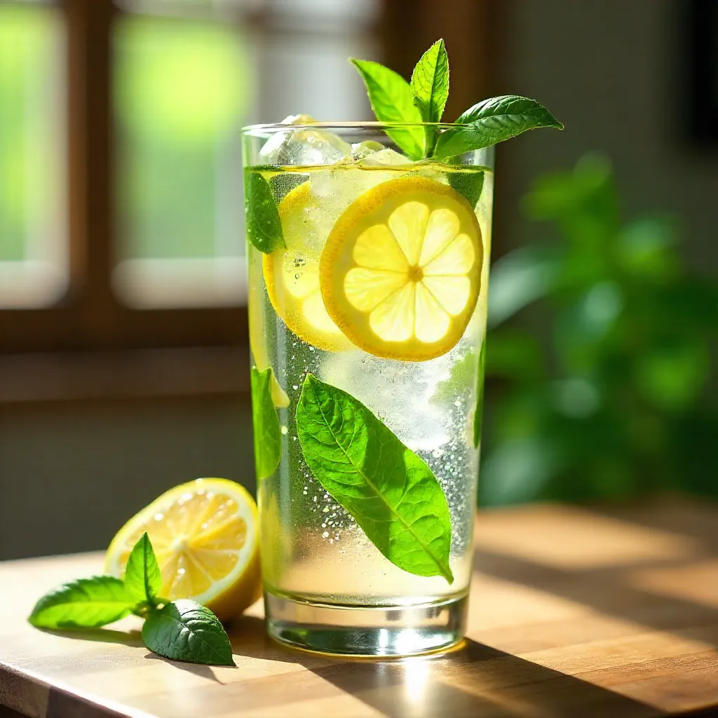 Vibrant Lemon-Basil Infused Water