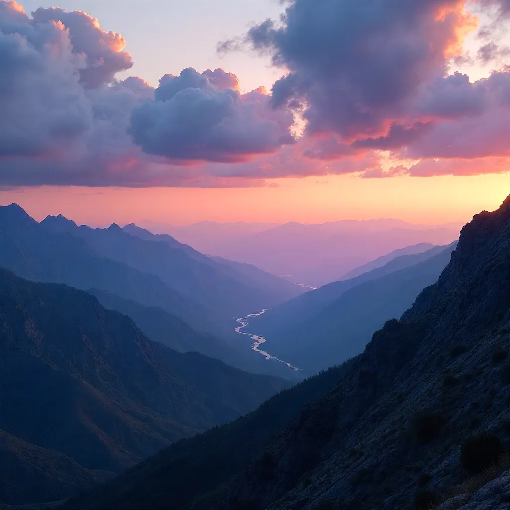Twilight Silhouettes over Seydişehir Mountains