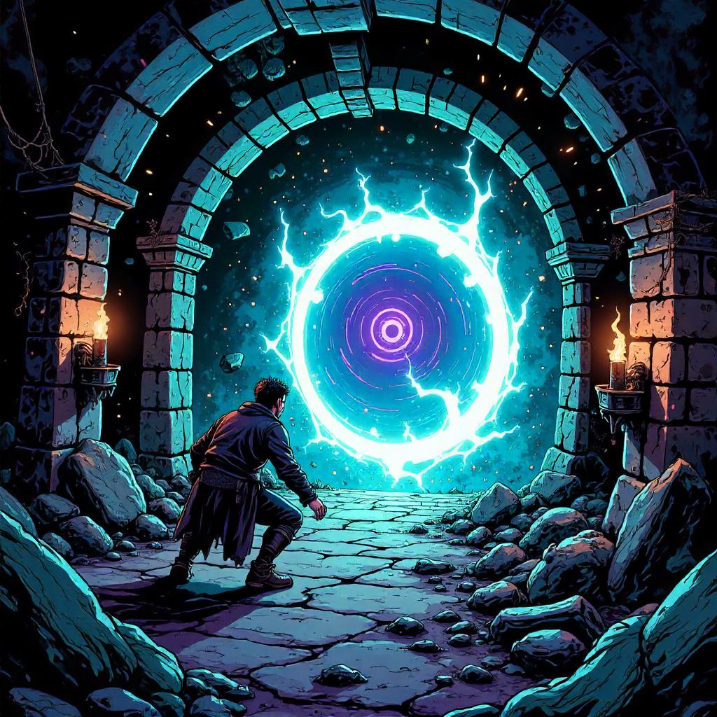 Portal in the Crypt: A Comic Scene