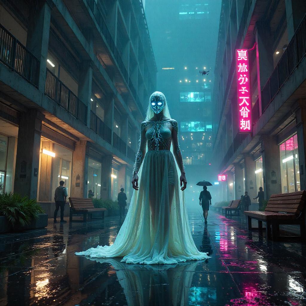 Banshee in Neon Campus: Cyberpunk University