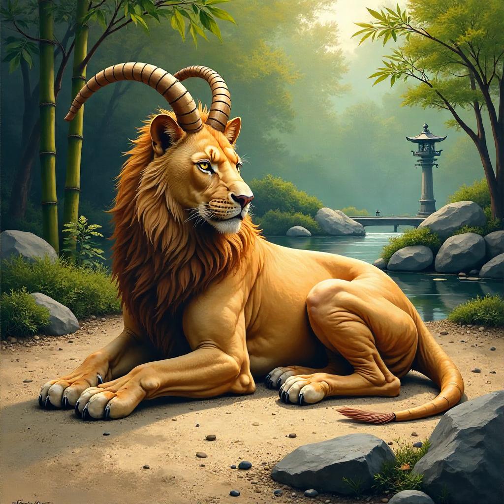 Chimera in a Serene Zen Garden