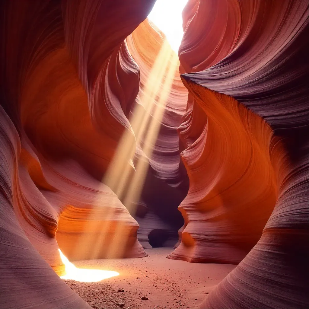 Smooth Antelope Canyon: Vibrant Light and Shadow