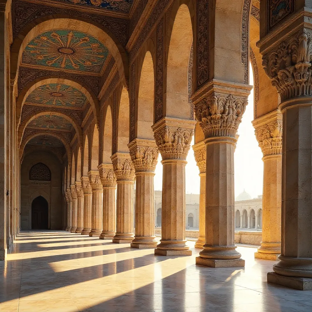 Intricate Vakil Mosque Columns, Shiraz