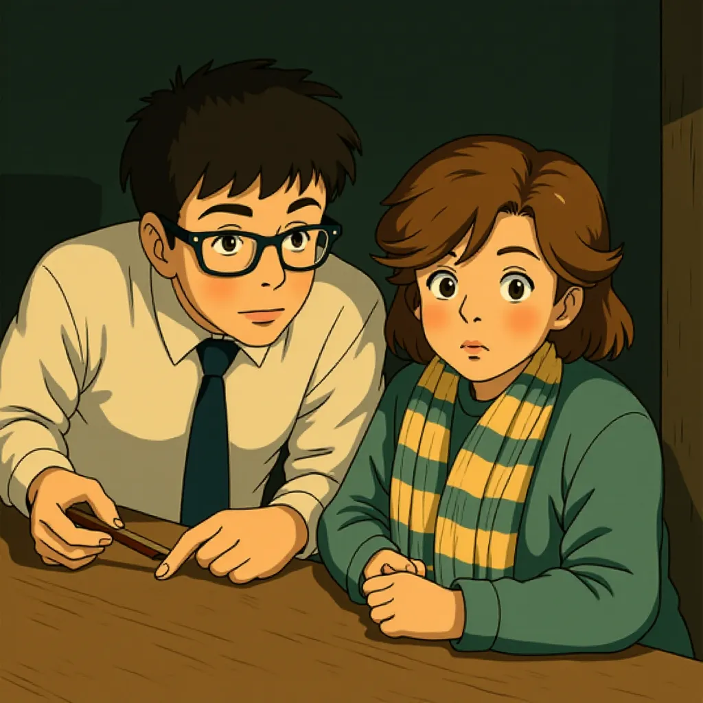 Lin Shaye and Leigh Whannell in Insidious (2010) - Anime style