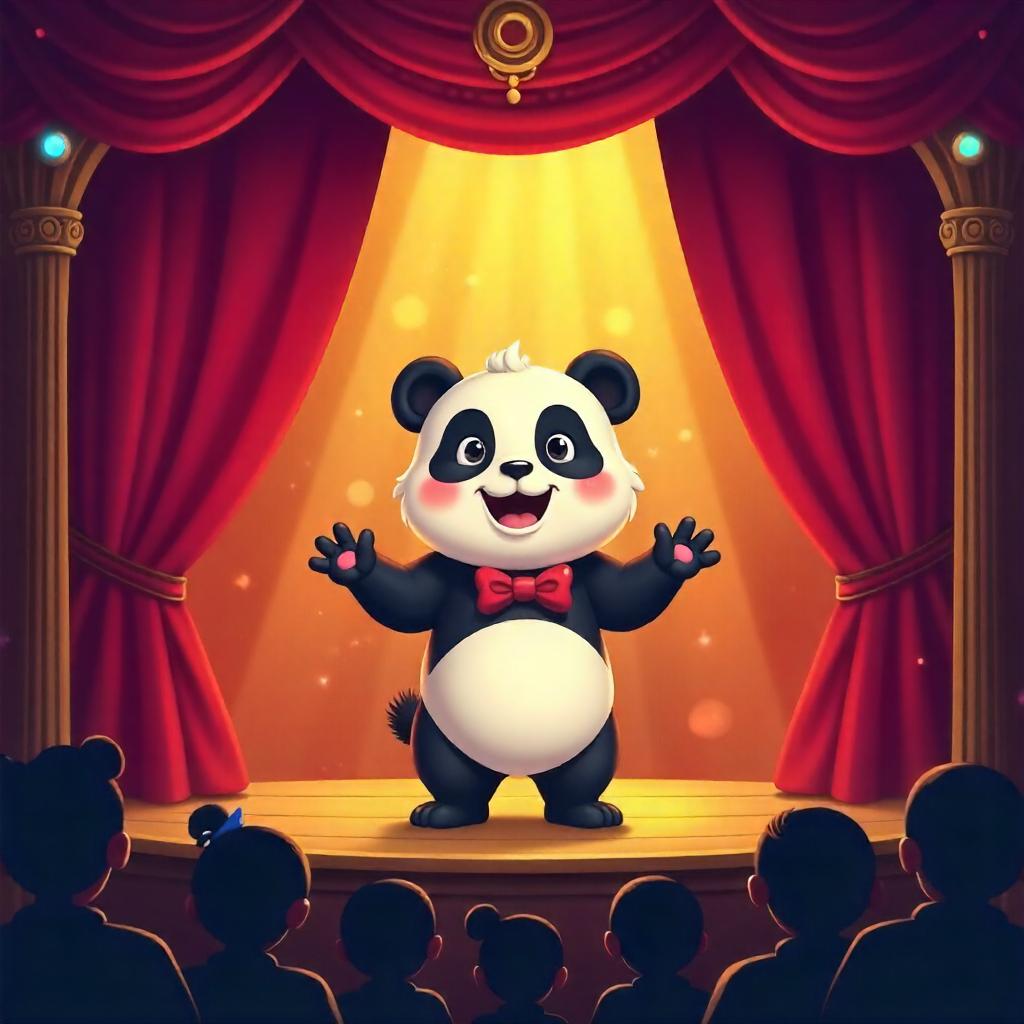 Panda on Stage: Cartoon Theater Night