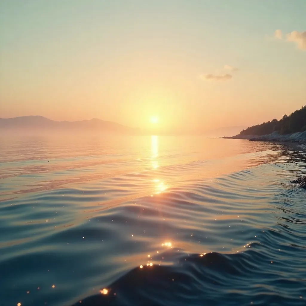 Sunlit Sparkles on Tranquil Water