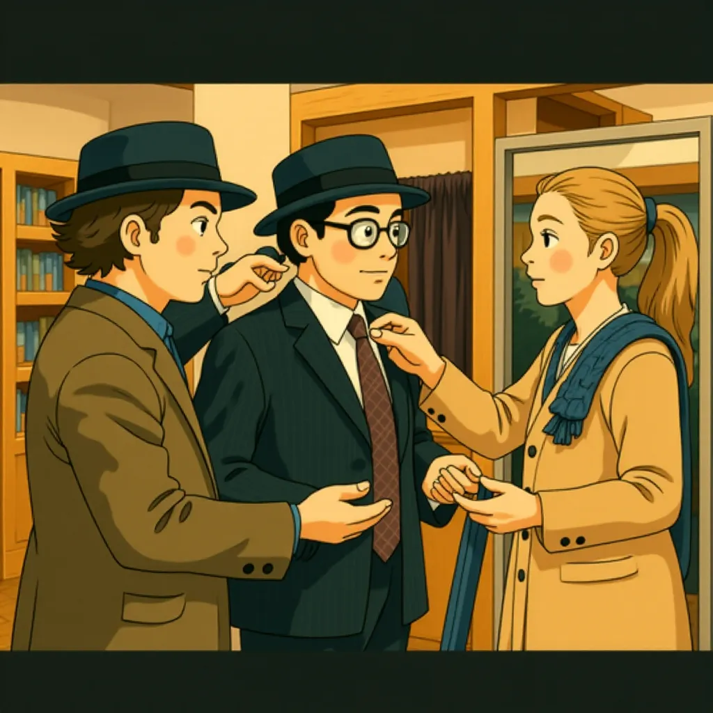 Kate Winslet, Jack Black, and Eli Wallach in The Holiday (2006) - Anime style