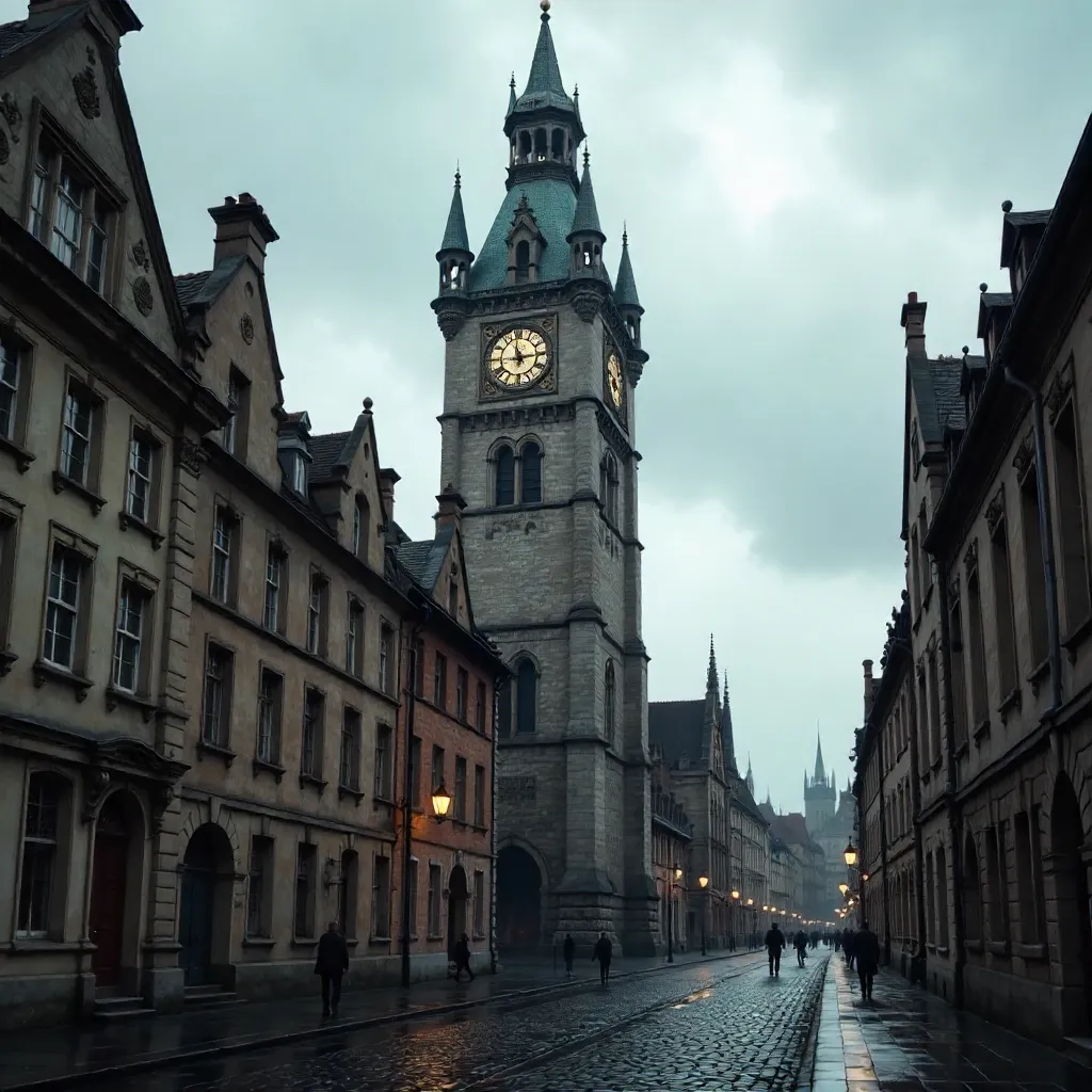 Grand Clock Tower Under Moody Skies