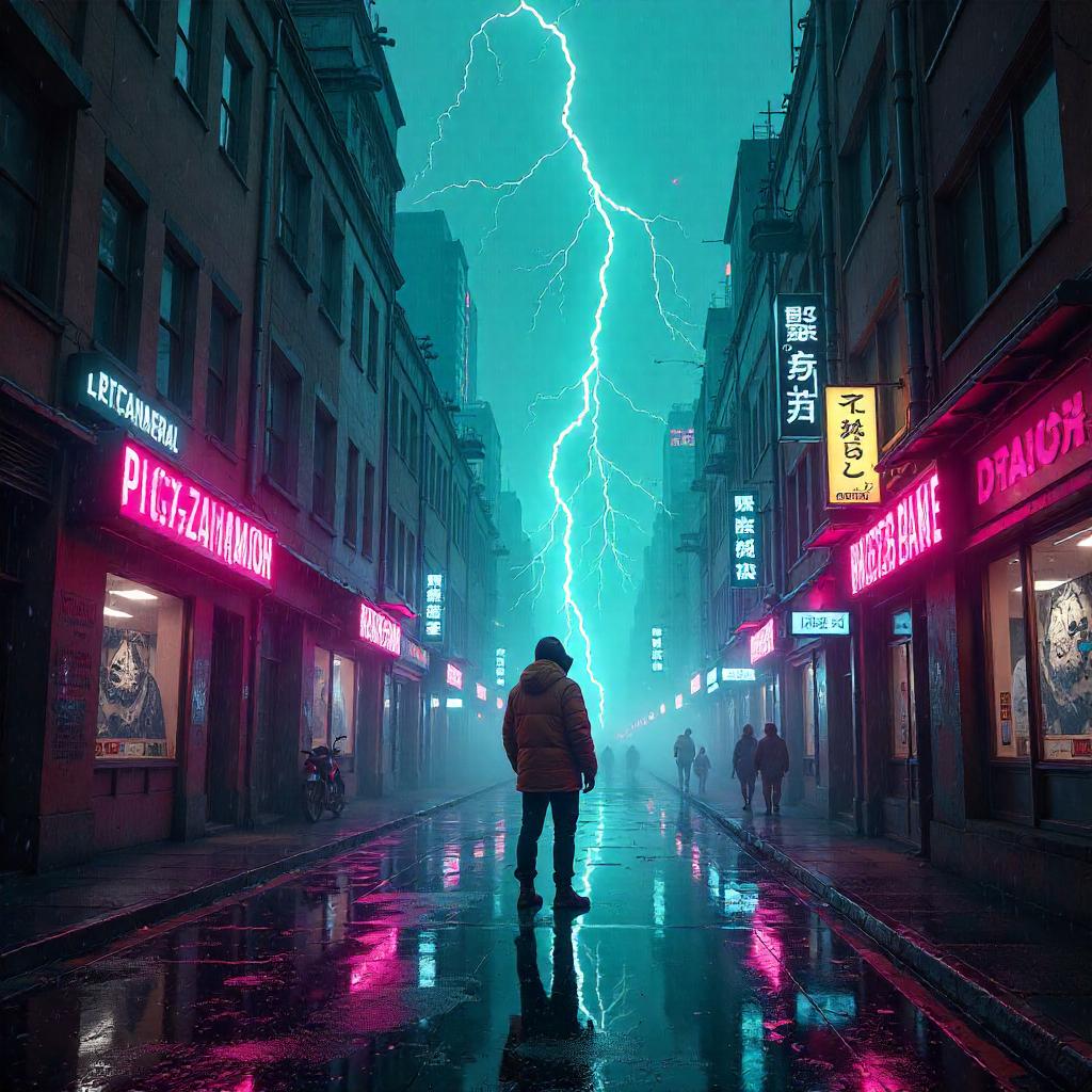 Lightning over Neon Mirror Dimension