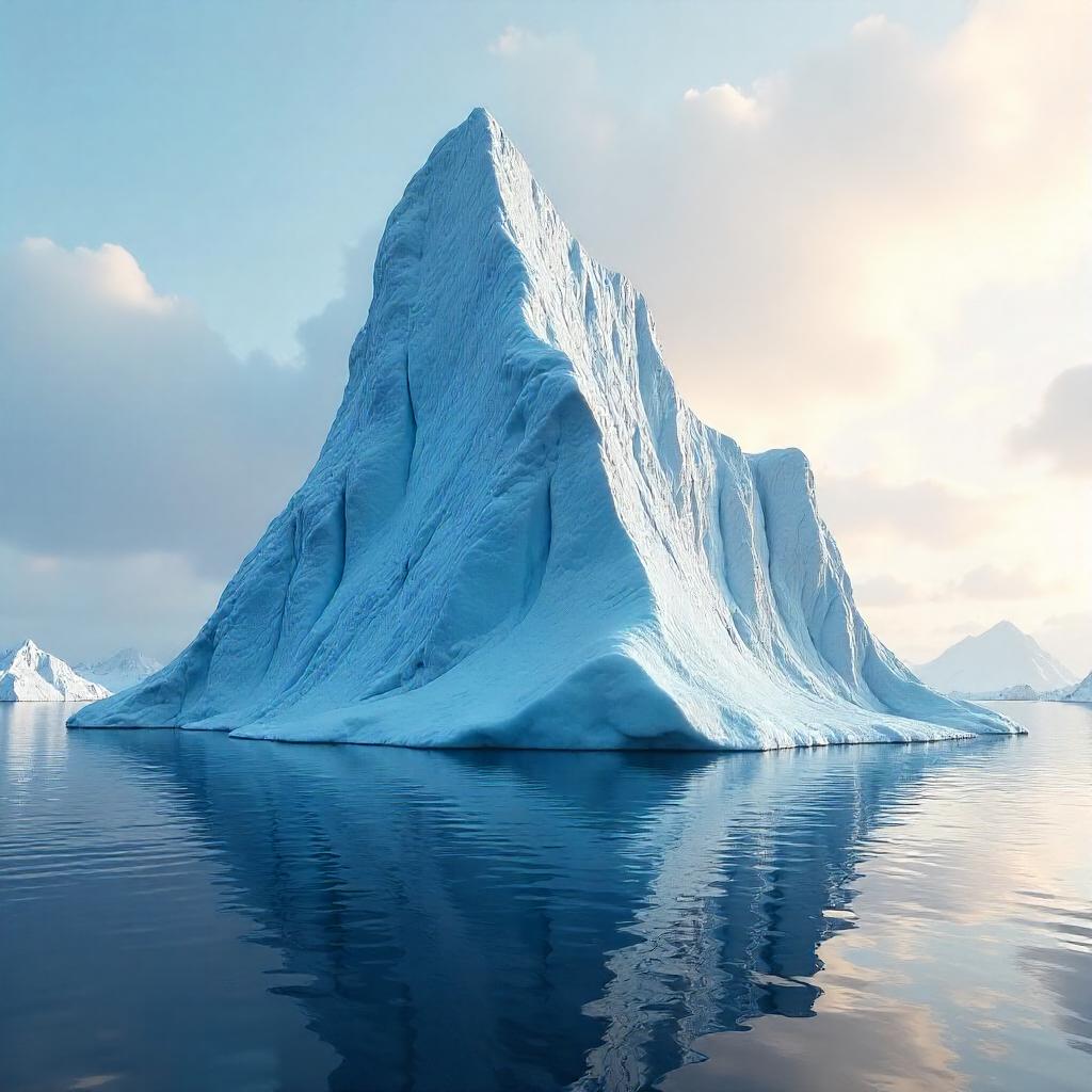 Glacier in 3D: Floating Iceberg Scene