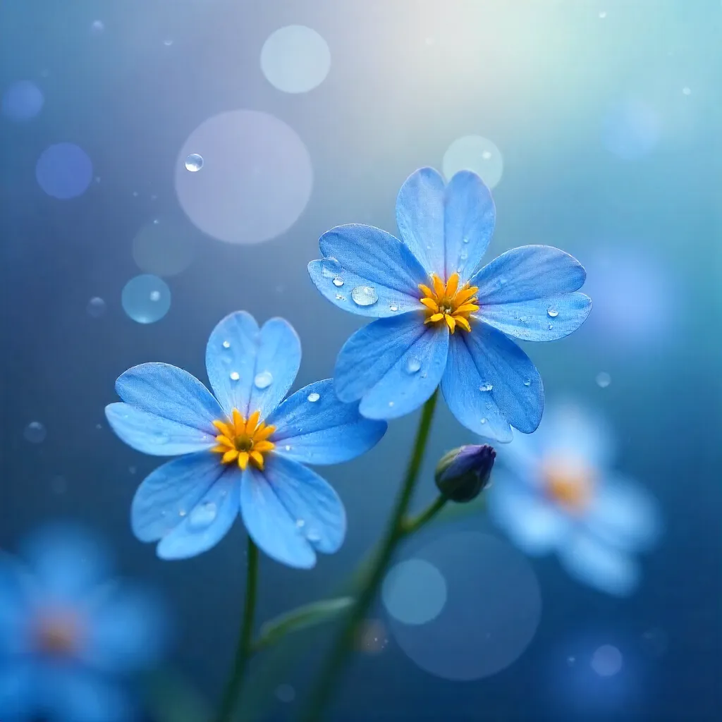 Dreamy Swirl of Blue Forget-Me-Nots