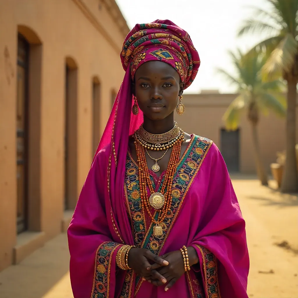 Kanuri Bride in Vibrant Nigerian Traditional Attire