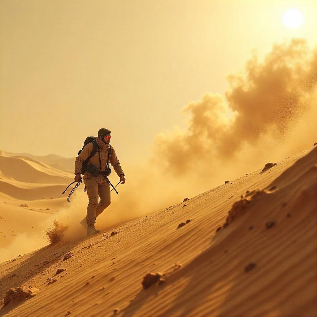 Desert Wind in a Blinding Sandstorm - Photoreal