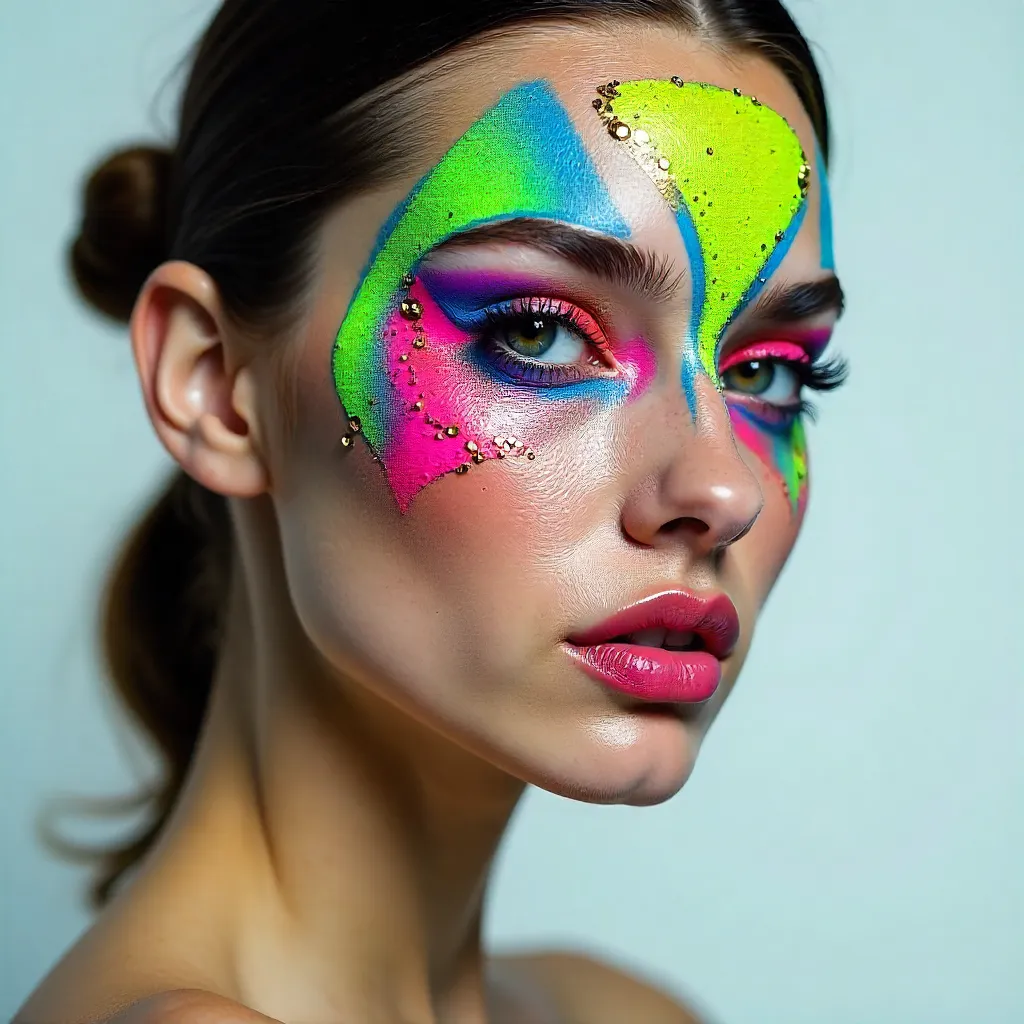 Studio Portrait: Abstract Makeup Masterpiece