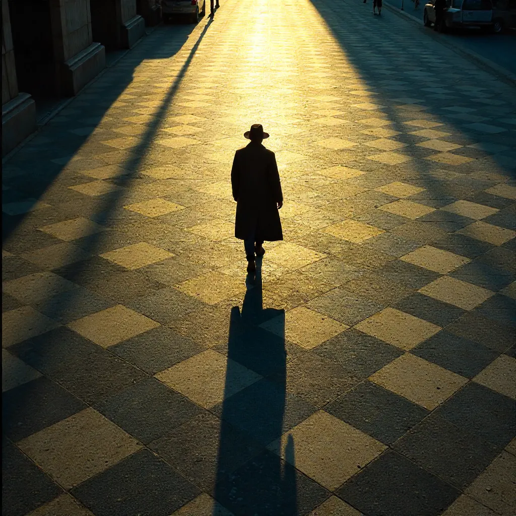 Solitary Walk on a Patterned Tiled Square