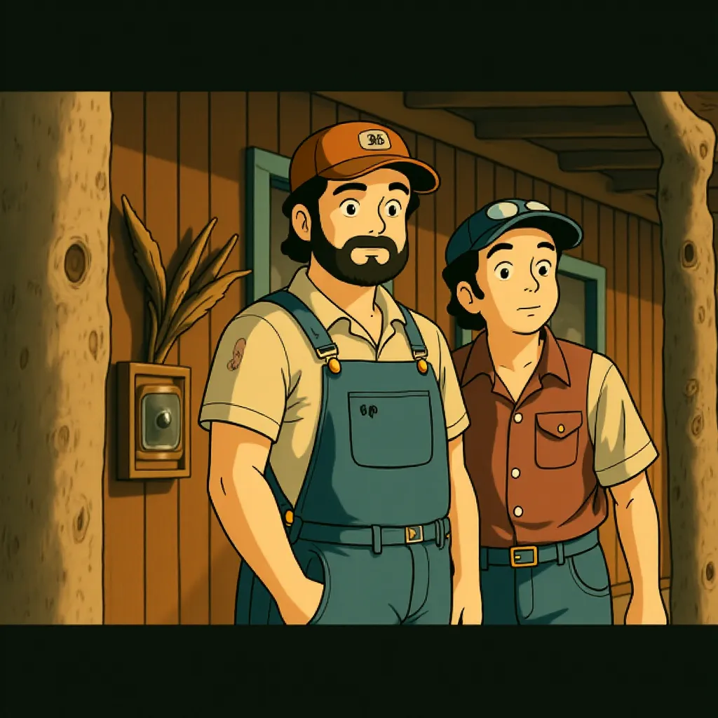 Tyler Labine and Alan Tudyk in Tucker and Dale vs Evil (2010) - Anime style