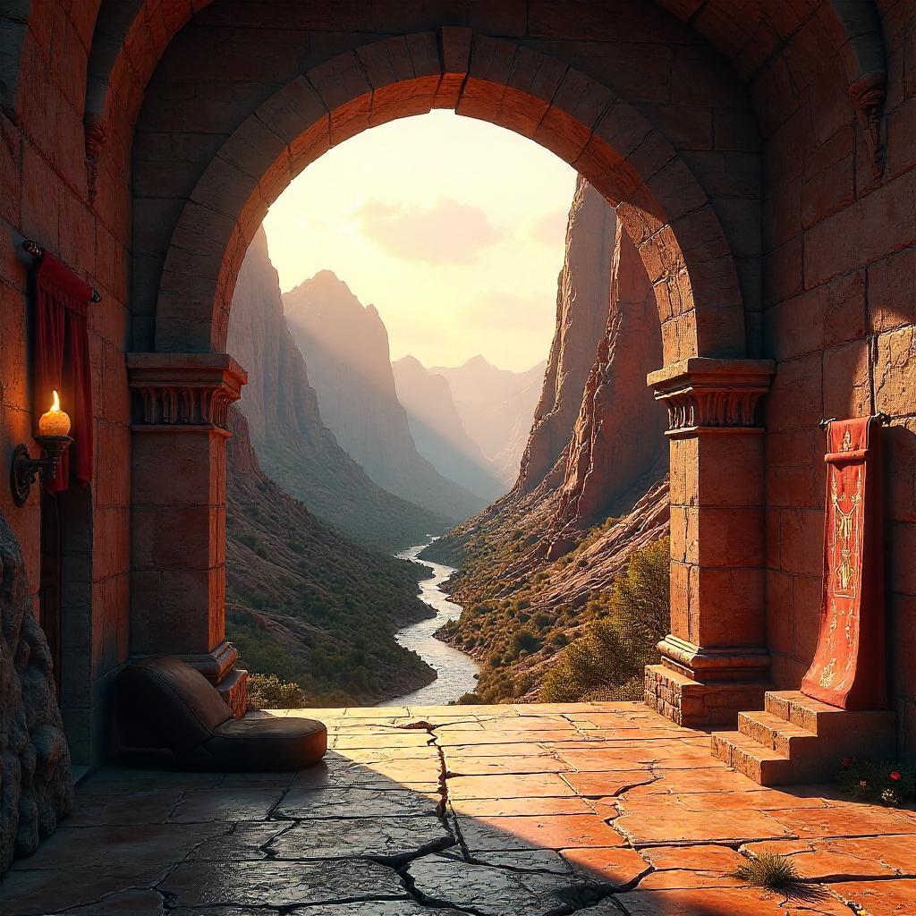 Canyon Vista Inside a Medieval Fortress