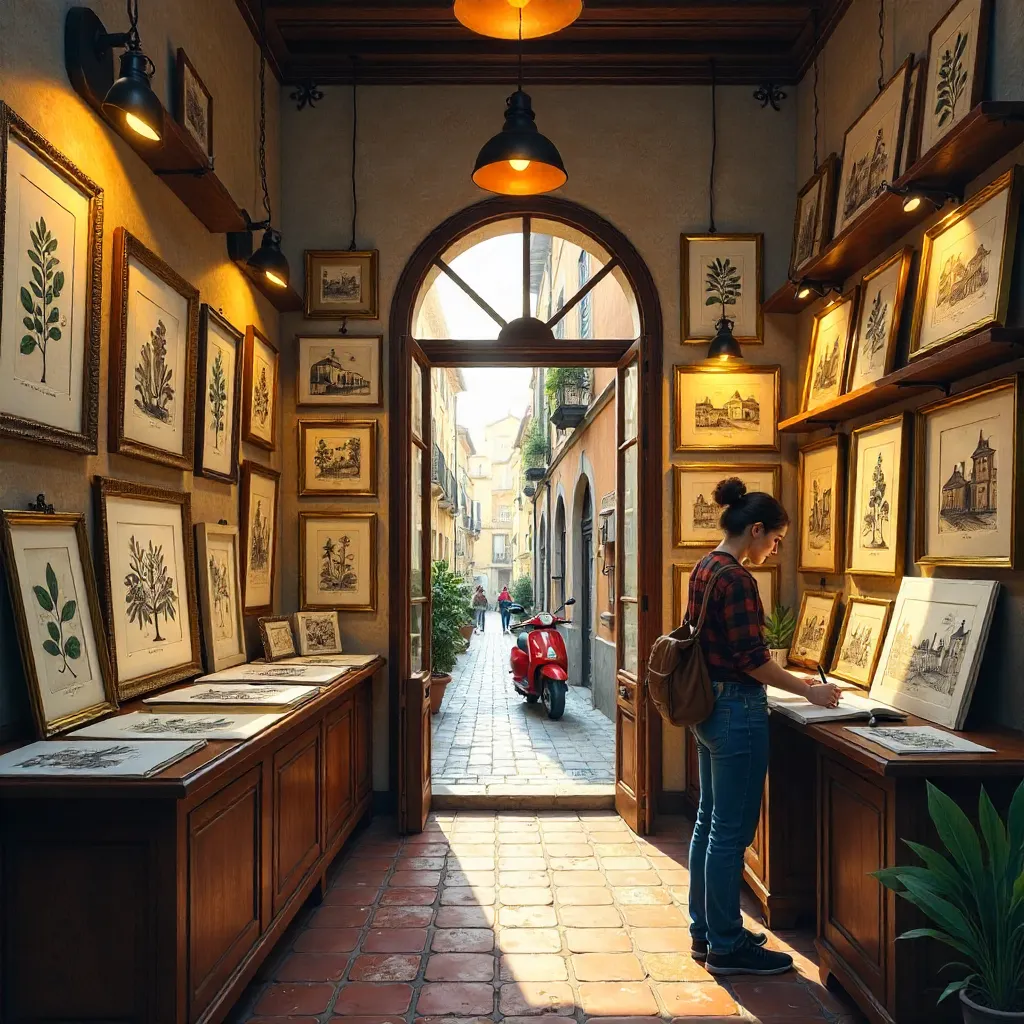 Quaint Rome Art Shop: Vintage Prints & Illustrations