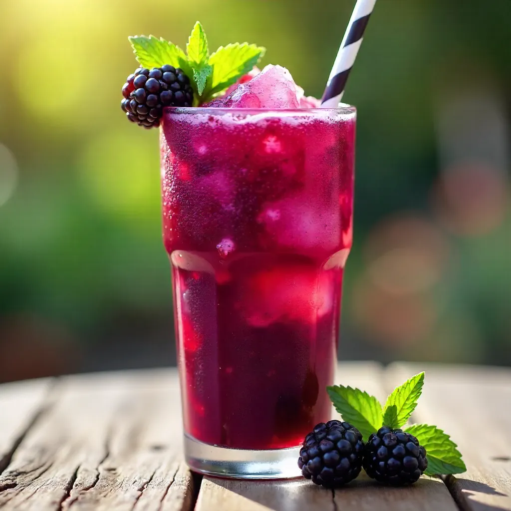 Summer Blackberry Mint Frozen Drink